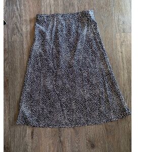 Loft size small black and white long skirt